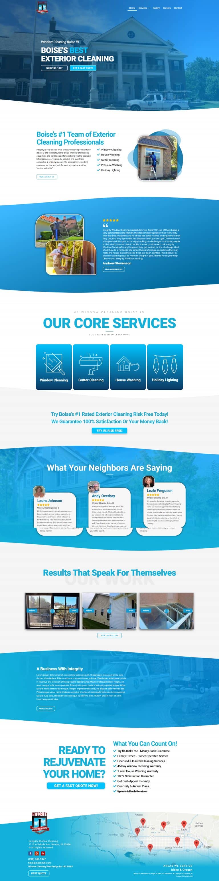 Web Design For Integrity Window Care - 180 Sites