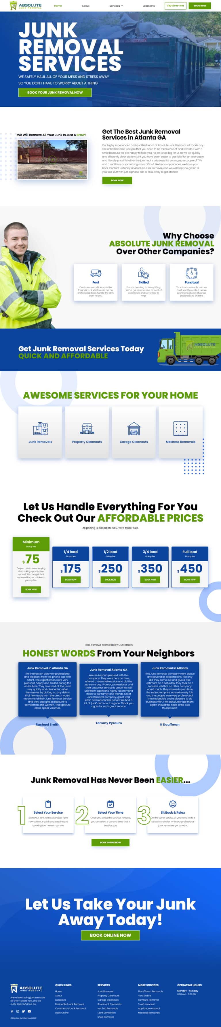 Absolute Junk Removal 180 Sites