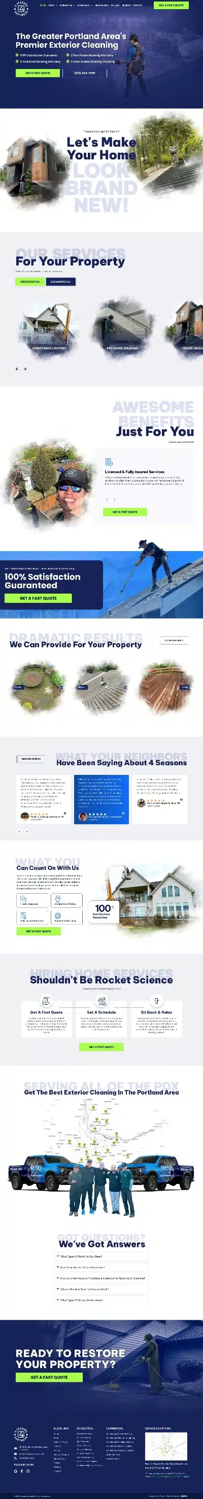 pressure washing web design